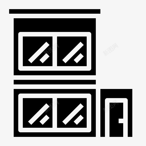 建筑办公室位置稳固图标svg_新图网 https://ixintu.com 位置稳固 办公室 建筑