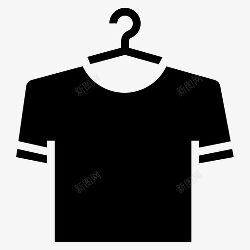 T恤衣服衣架图标svg_新图网 https://ixintu.com T恤 卫生常规纯色 衣服 衣架