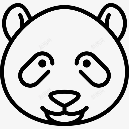 熊猫头动物群直系图标svg_新图网 https://ixintu.com 动物群 熊猫头 直系