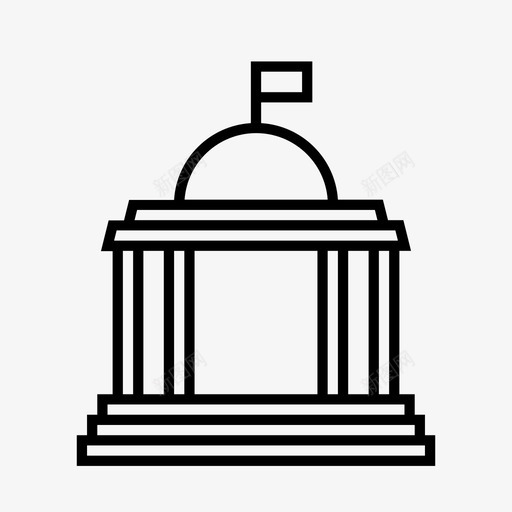 参议院建筑交易所图标svg_新图网 https://ixintu.com 交易所 博物馆 参议院 图书馆 建筑 房屋