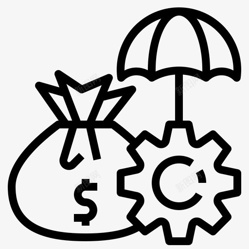 风险管理预算业务图标svg_新图网 https://ixintu.com 业务 业务管理 资金 预算 风险管理