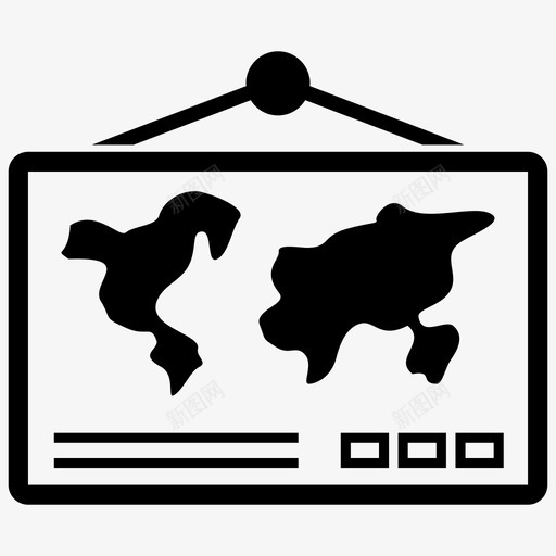 世界地图教育地理图标svg_新图网 https://ixintu.com 世界地图 地理 教育 教育培训集1第4部分