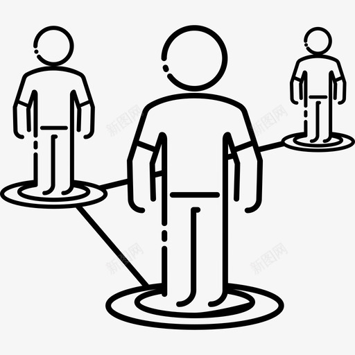 人员连接网络虚线人图标svg_新图网 https://ixintu.com 人员连接 网络 虚线人