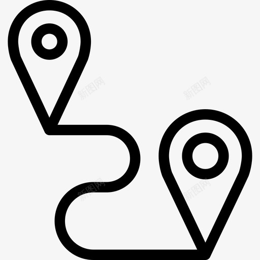路线图位置图地图图标svg_新图网 https://ixintu.com 位置图 地图 路线图