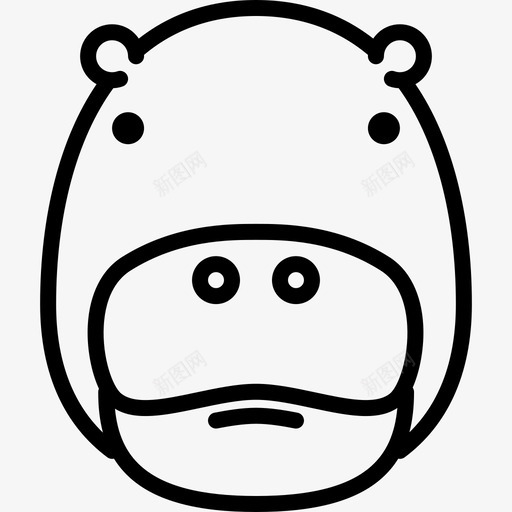 河马头动物群直系图标svg_新图网 https://ixintu.com 动物群 河马头 直系