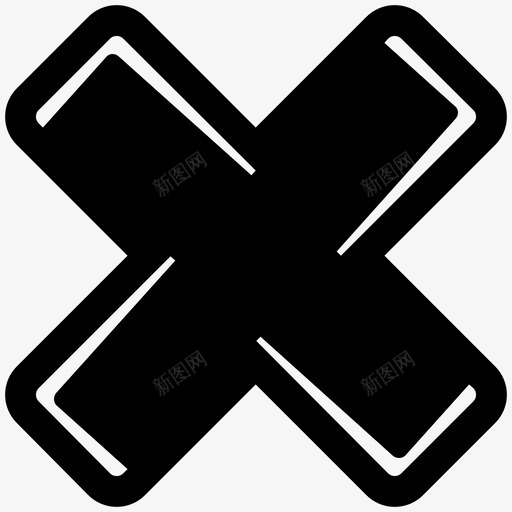 乘法闭合交叉图标svg_新图网 https://ixintu.com 乘法 交叉 退出 闭合