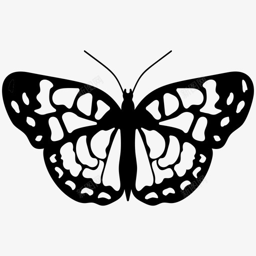 蝴蝶花园昆虫图标svg_新图网 https://ixintu.com 昆虫 春天 花园 蝴蝶 蝴蝶实心图标 飞蛾