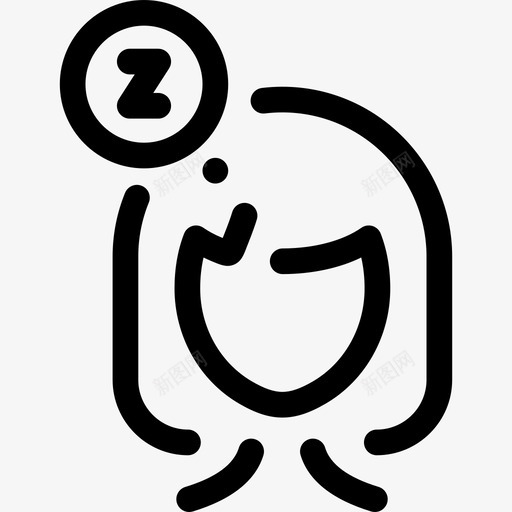 疲惫的女人女士们直系的图标svg_新图网 https://ixintu.com 女士们 疲惫的女人 直系的
