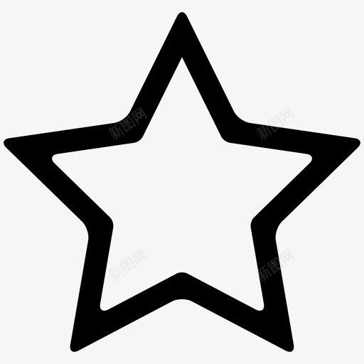 空心星星svg_新图网 https://ixintu.com 空心星星