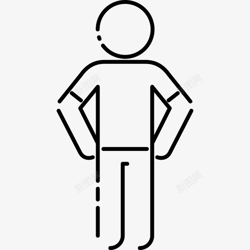 男人摆姿势皮带手图标svg_新图网 https://ixintu.com 上 手 男人摆姿势 皮带 等待 虚线男人