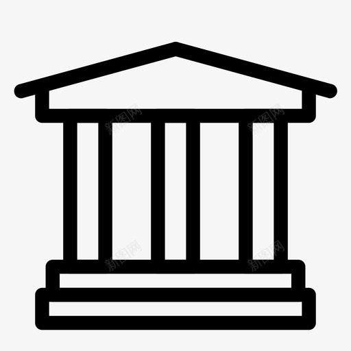 银行银行账户法院图标svg_新图网 https://ixintu.com 法院 金融 银行 银行和金融 银行账户