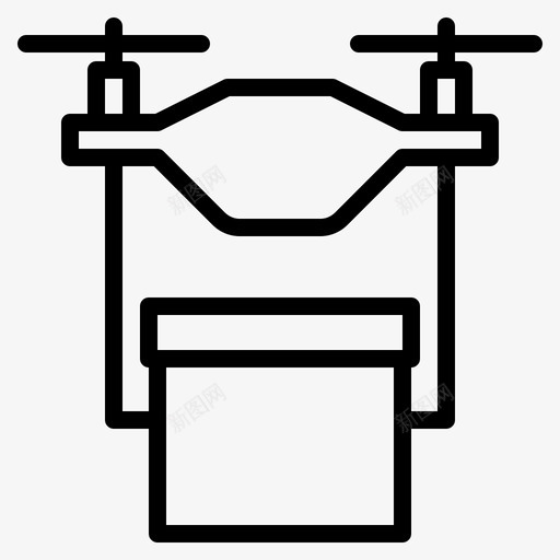 无人机交付飞行图标svg_新图网 https://ixintu.com 交付 悬停 无人机 运输 运输概述 飞行