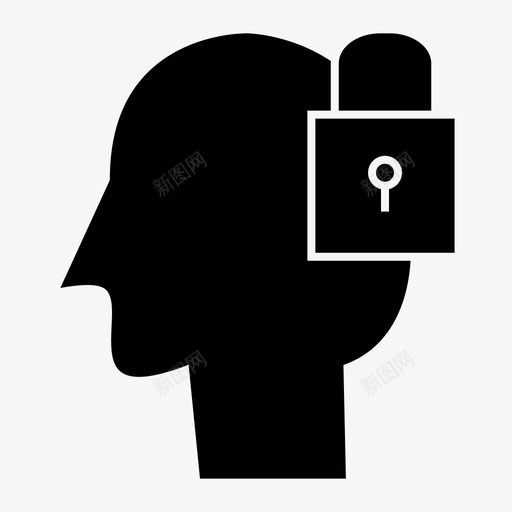 锁头人图标svg_新图网 https://ixintu.com 人 人的心 头 心 挂锁 锁