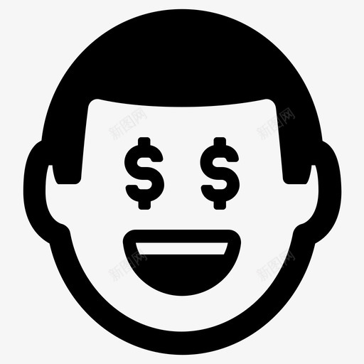 有钱资本家赚钱图标svg_新图网 https://ixintu.com 有钱 表情笑脸 资本家 赚钱