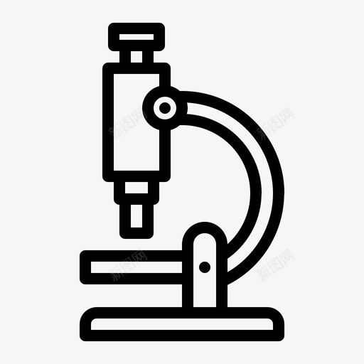 显微镜实验室研究图标svg_新图网 https://ixintu.com 实验室 教育 显微镜 研究 科学