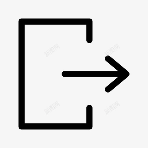 注销箭头退出图标svg_新图网 https://ixintu.com 注销 签名 签名行 箭头 退出