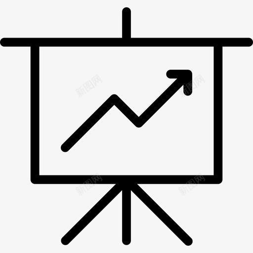 带箭头的图表商务商务版图标svg_新图网 https://ixintu.com 商务 商务版 带箭头的图表