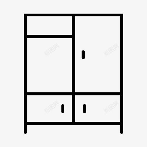 家具橱柜家居家具图标svg_新图网 https://ixintu.com 室内 家具 家居家具 橱柜