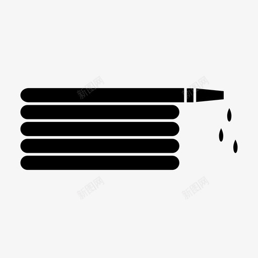 水龙带水带冲水图标svg_新图网 https://ixintu.com 冲水 园艺 水带 水龙带 种植
