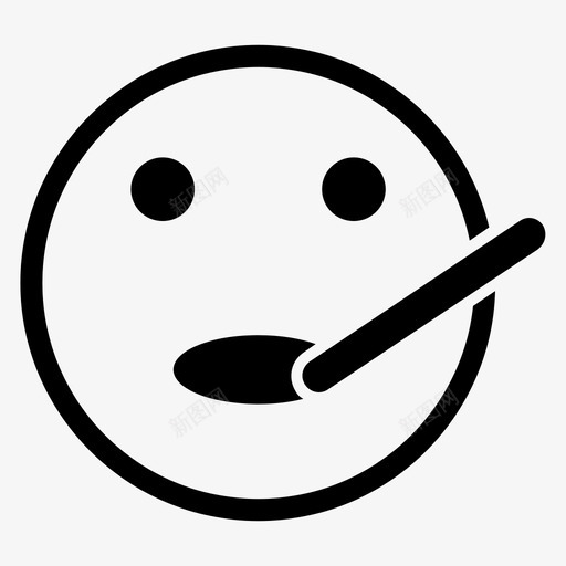 病态表情符号表情符号面部图标svg_新图网 https://ixintu.com 体温计 感觉表情图 病态 病态表情符号 表情符号 面部