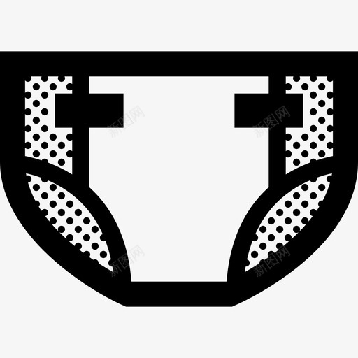 尿布婴儿儿童图标svg_新图网 https://ixintu.com 儿童 婴儿 尿布 粗轮廓点