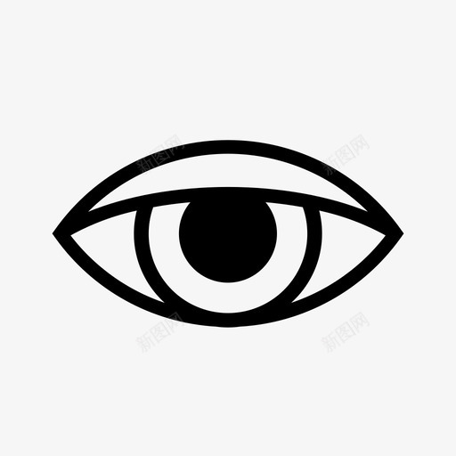 半睁眼眼睛半睁开图标svg_新图网 https://ixintu.com 半睁开 半睁眼 看 眼睛