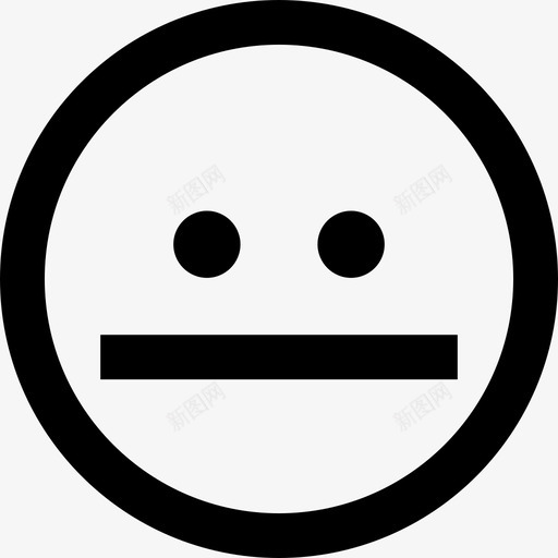中性表情情绪图标svg_新图网 https://ixintu.com 中性 情绪 脸 表情 黑脸