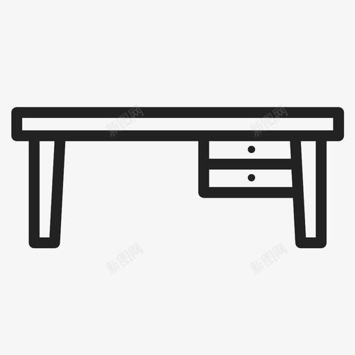 桌子家具内饰图标svg_新图网 https://ixintu.com 内饰 家具 木制 木材 桌子