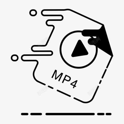 mp4文件扩展名格式介质图标svg_新图网 https://ixintu.com mp4文件扩展名 介质 文件格式速度扩展名 格式