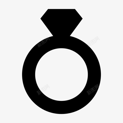 戒指订婚珠宝图标svg_新图网 https://ixintu.com 婚礼 戒指 珠宝 装饰品 订婚