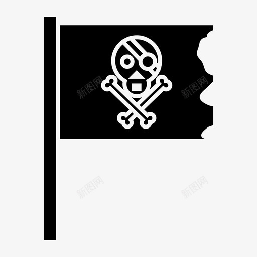 海盗旗罪犯幽灵船图标svg_新图网 https://ixintu.com 亡命之徒 幽灵船 海盗旗 罪犯