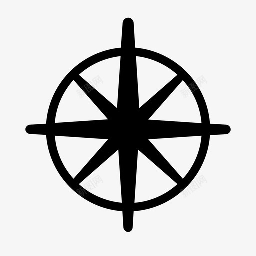 指南针磁罗盘星星图标svg_新图网 https://ixintu.com 指南针 星星 磁罗盘