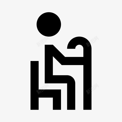 老人人坐着图标svg_新图网 https://ixintu.com 人 人2 坐着 老人