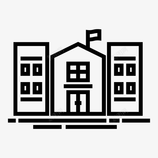 学校建筑物班级图标svg_新图网 https://ixintu.com 学习 学校 建筑物 教育 班级