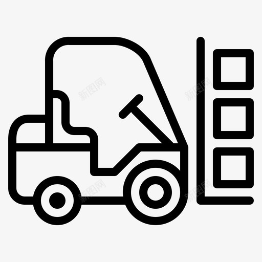 叉车装载机运输工具图标svg_新图网 https://ixintu.com 仓库 叉车 装载机 车辆 运输大纲 运输工具