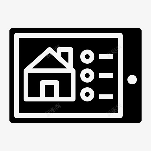 智能控制家用图标svg_新图网 https://ixintu.com 家用 控制 智能 智能设备固态 移动