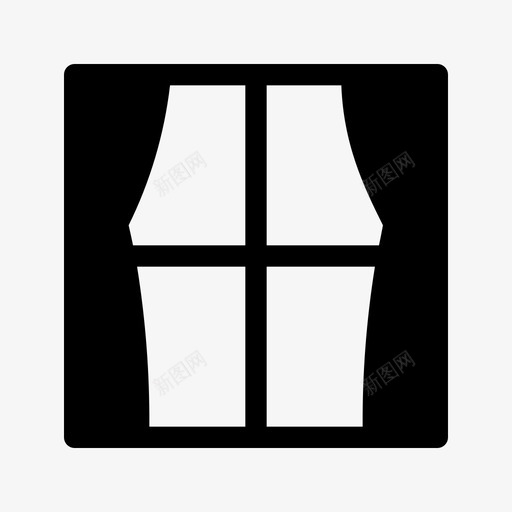 窗帘窗窗帘室内图标svg_新图网 https://ixintu.com 客厅 室内 窗帘 窗帘窗