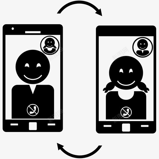 视频聊天通话移动视频通话图标svg_新图网 https://ixintu.com 电话 移动视频通话 视频聊天 视频通话 通话