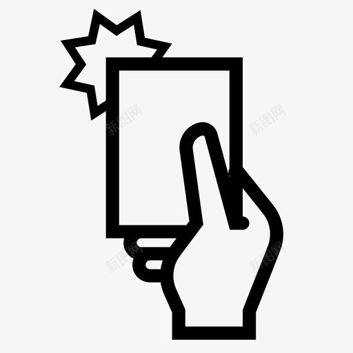 红牌犯规罚点球图标svg_新图网 https://ixintu.com 犯规 红牌 罚点球 足球 足球犯规 黄牌