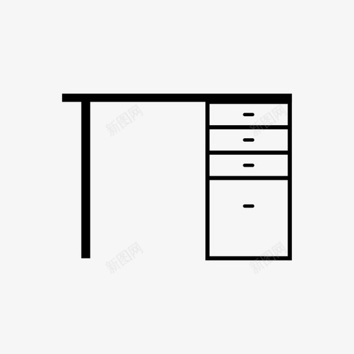 办公桌商务现代图标svg_新图网 https://ixintu.com 办公室 办公桌 商务 工作 现代