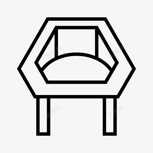 沙发长凳椅子图标svg_新图网 https://ixintu.com 内饰 家具 椅子 沙发 沙发系列 长凳