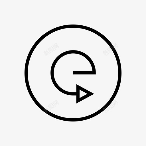 箭头方向循环图标svg_新图网 https://ixintu.com 循环 指针 方向 箭头 箭头圆圈框