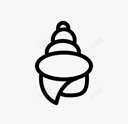 贝壳海滩海洋图标svg_新图网 https://ixintu.com 大海 海洋 海滩 贝壳