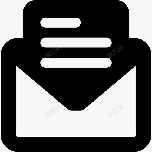 带有信息界面网络象形图的信封图标svg_新图网 https://ixintu.com 带有信息 界面 网络象形图的信封