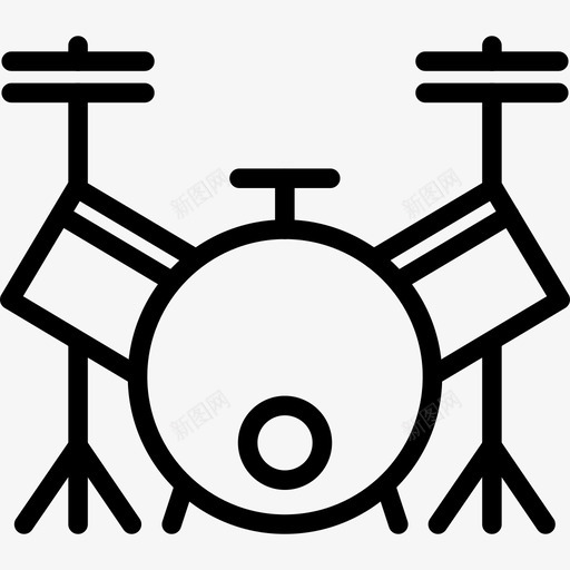 鼓鼓套件鼓组图标svg_新图网 https://ixintu.com 乐器 音乐 鼓 鼓套件 鼓组