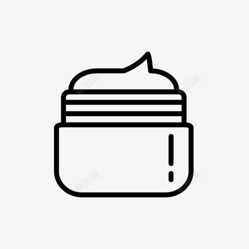 保湿霜面霜美容化妆品图标svg_新图网 https://ixintu.com 保湿霜 美容化妆品 面霜