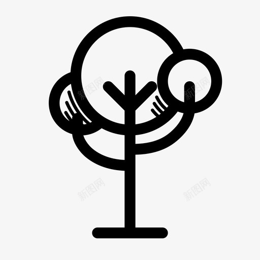 带阴影的树野营森林图标svg_新图网 https://ixintu.com 带阴影的树 户外 森林 自然 野营 野营和户外