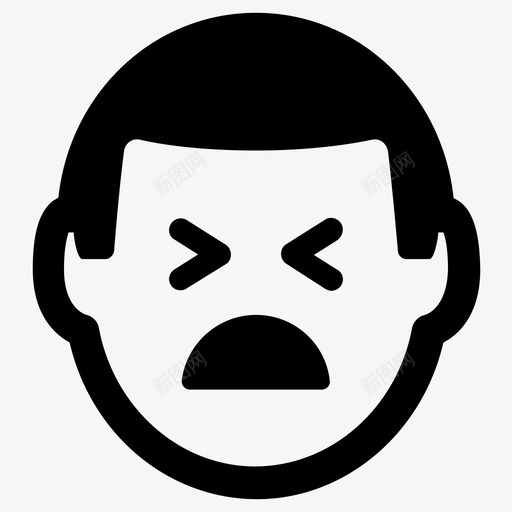 悲伤哭泣不喜欢图标svg_新图网 https://ixintu.com 不喜欢 不开心 哭泣 悲伤 表情表情微笑