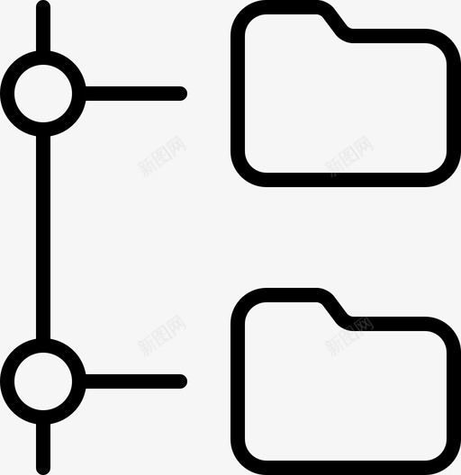 文件夹已连接数据图标svg_新图网 https://ixintu.com 已连接 数据 文件夹 树 组织 联机 联机数据精简