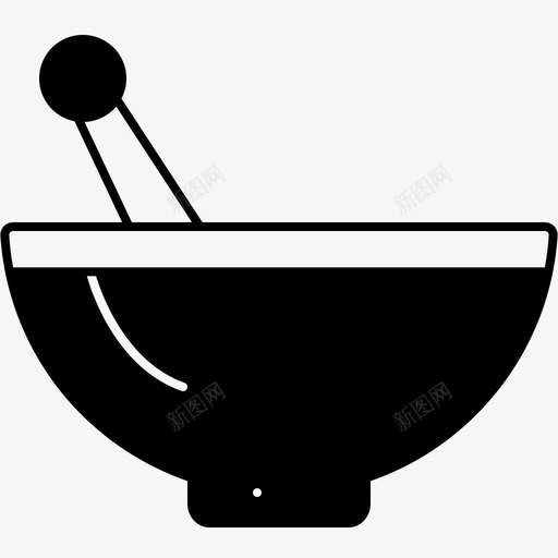 研钵和杵阿育吠陀自制图标svg_新图网 https://ixintu.com 传统疗法 制药 研钵和杵 自制 阿育吠陀